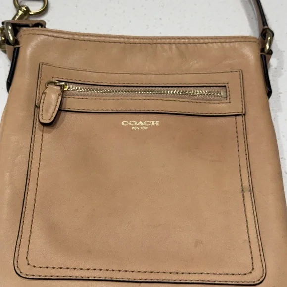 Coach Tan Leather North South Zip Crossbody - Picture 3 of 13